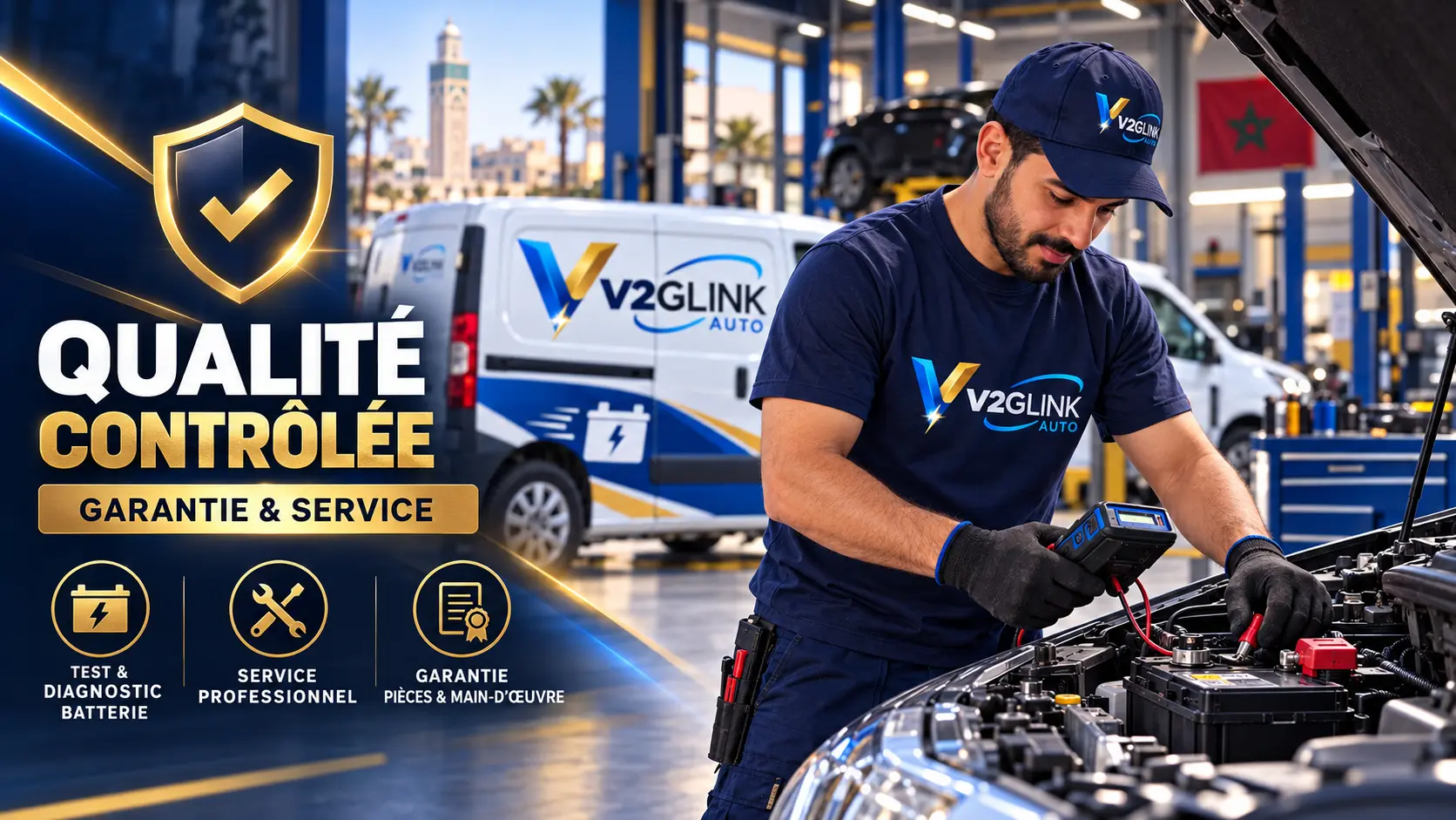 مراقبة الجودة والضمان والخدمة المهنية من V2GLink Auto